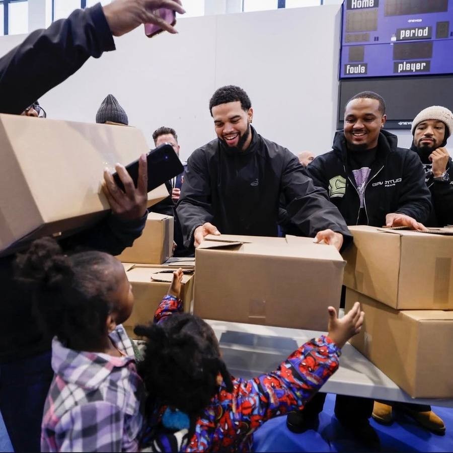 Community members at a Caleb Cares event
