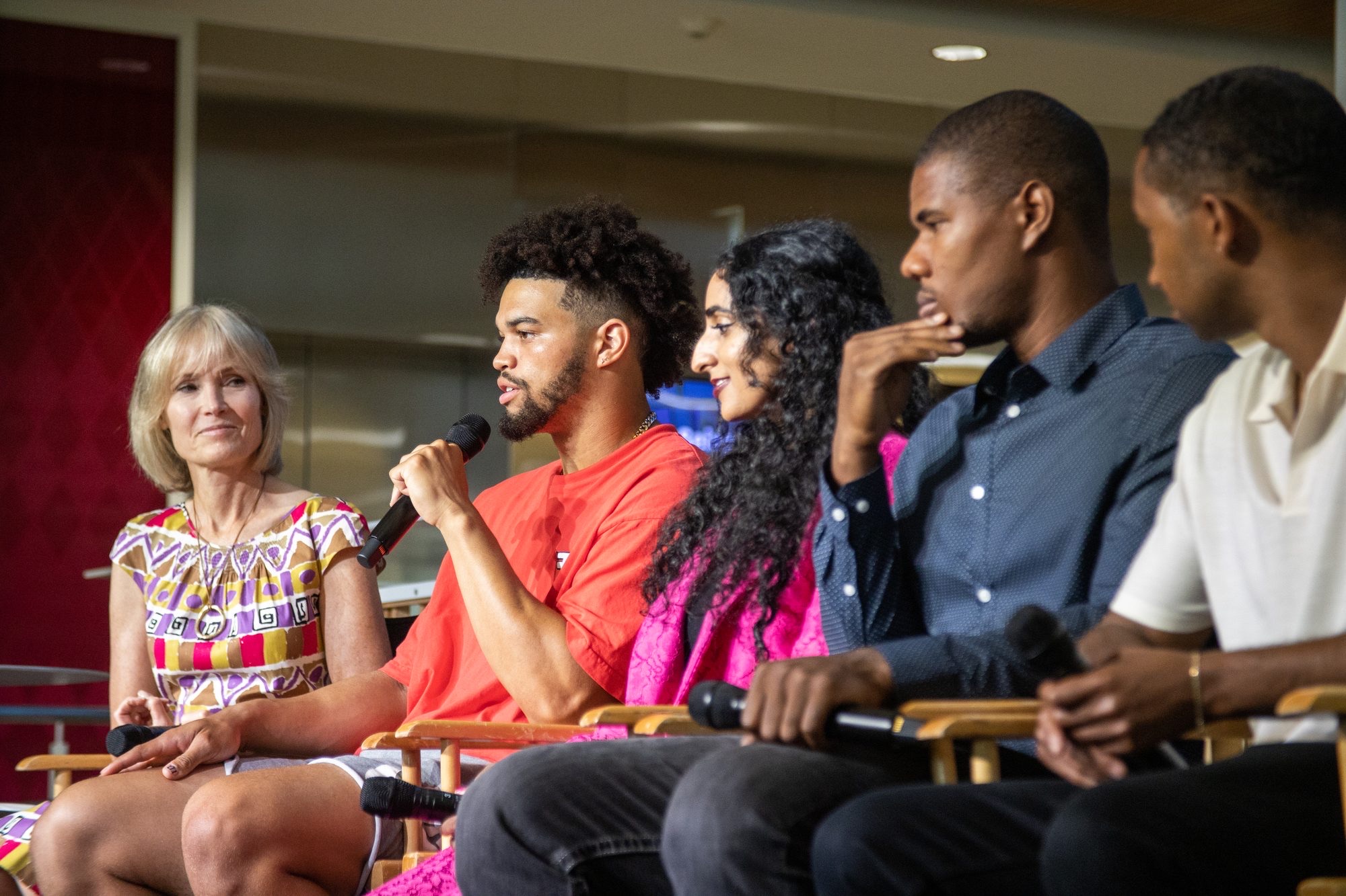 Caleb Williams and fellow athletes on a mental health panel for Seize the Awkward